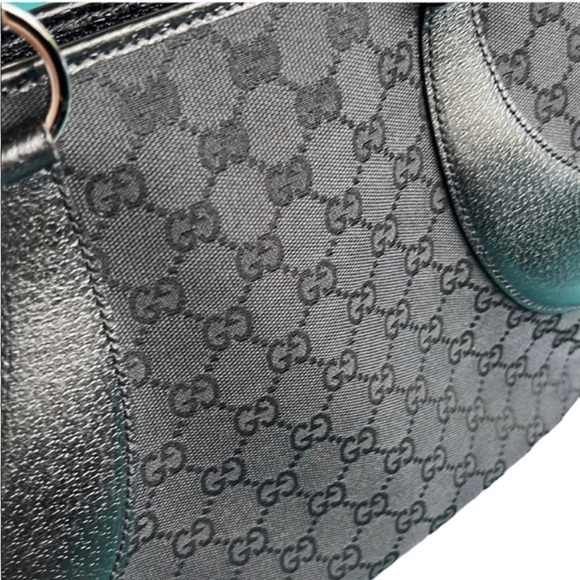 Gucci Satchel Shoulder Bag Black Limited Edition Rare Like New GG Vintage - Picture 8 of 16